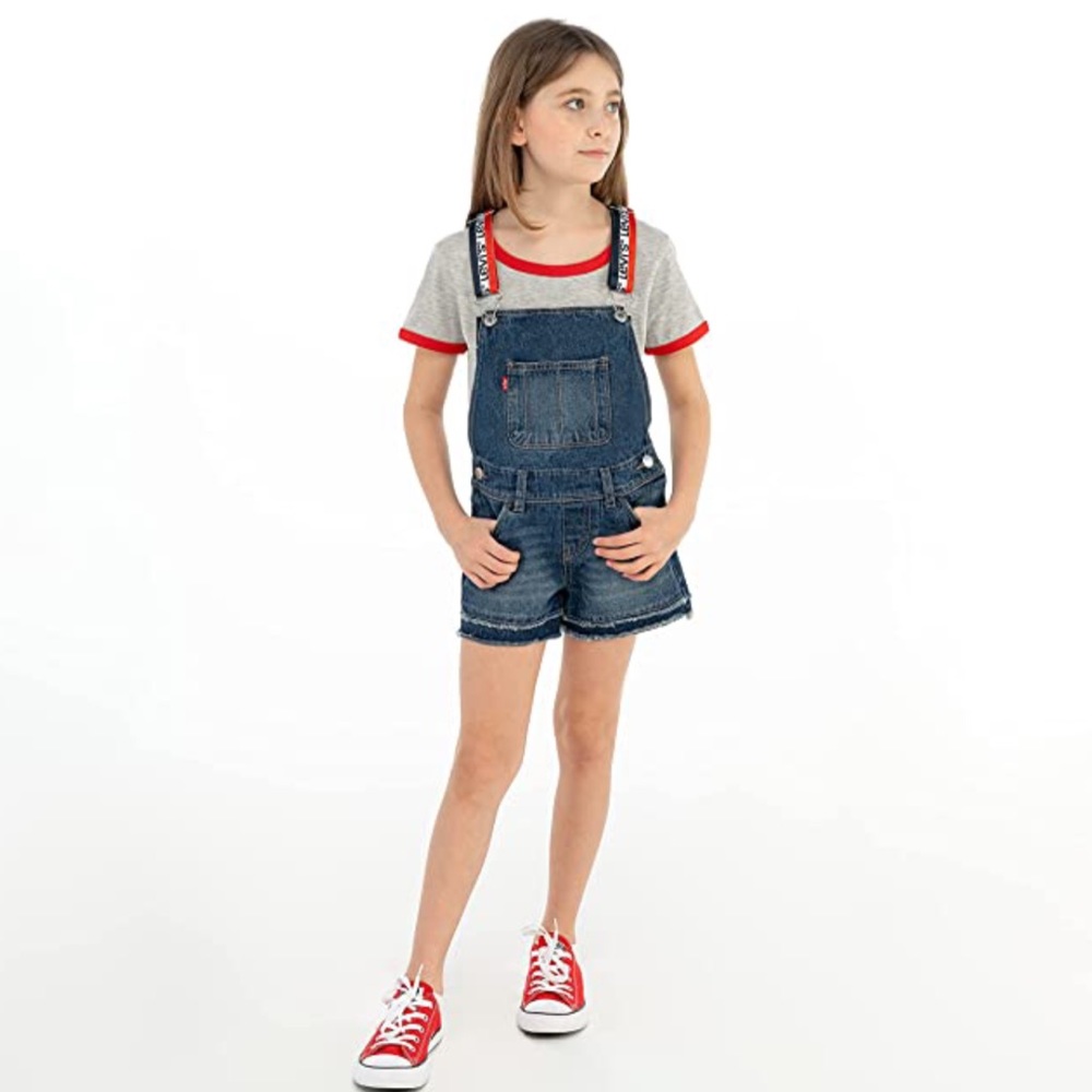 Levi’s Denim Shortalls with Branded Straps. Sz. 12